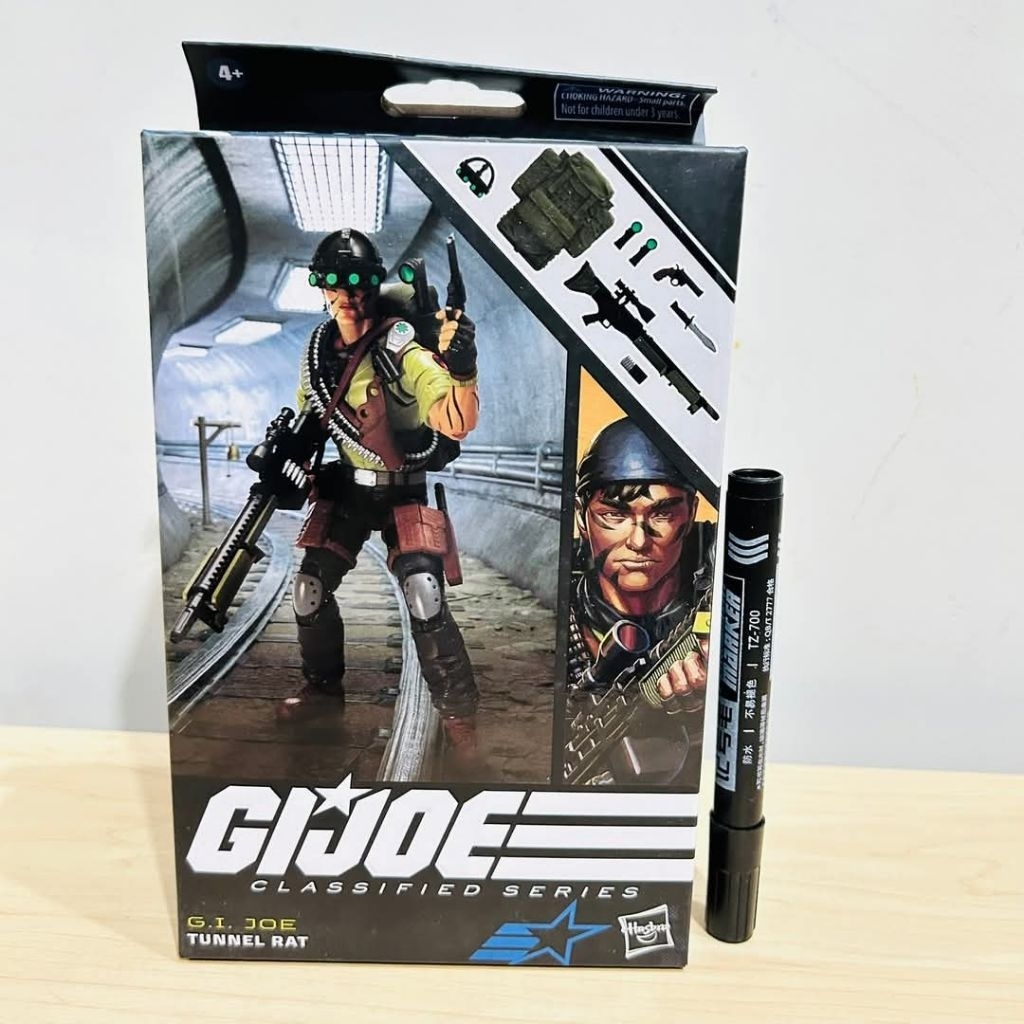 Mainan action figure G.I. Joe Classified Series Tunnel RatTinggi sekitar 6 inch artikulasi detail ha