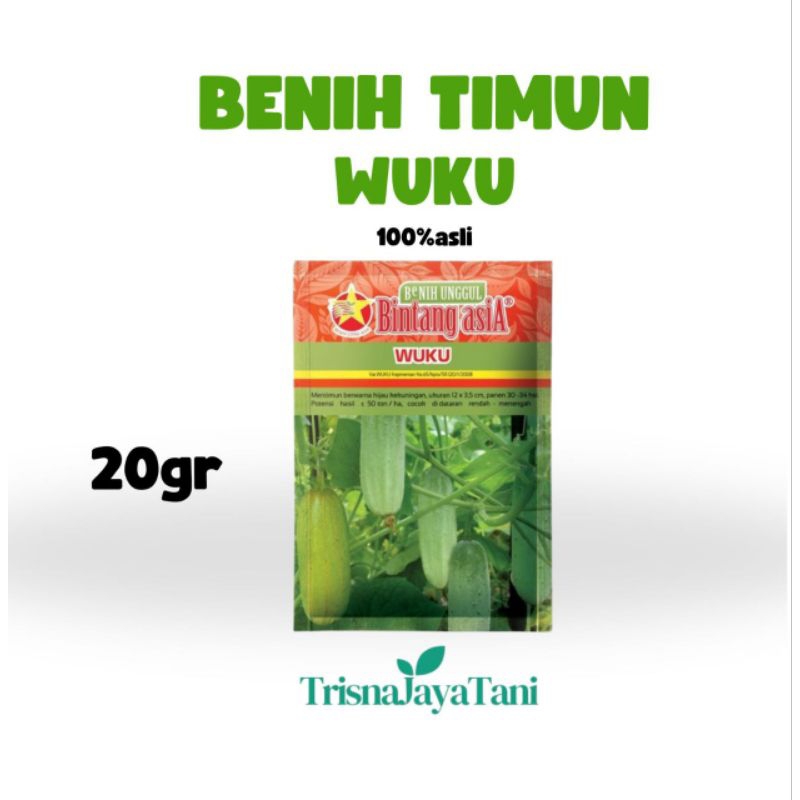 Benih Timun Wuku 20GR BIBIT MENTIMUN LALAP BABY BINTANG ASIA