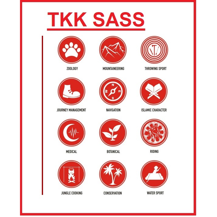 Badge TKK SASS Sekolah Alam Student Scout (bordir)