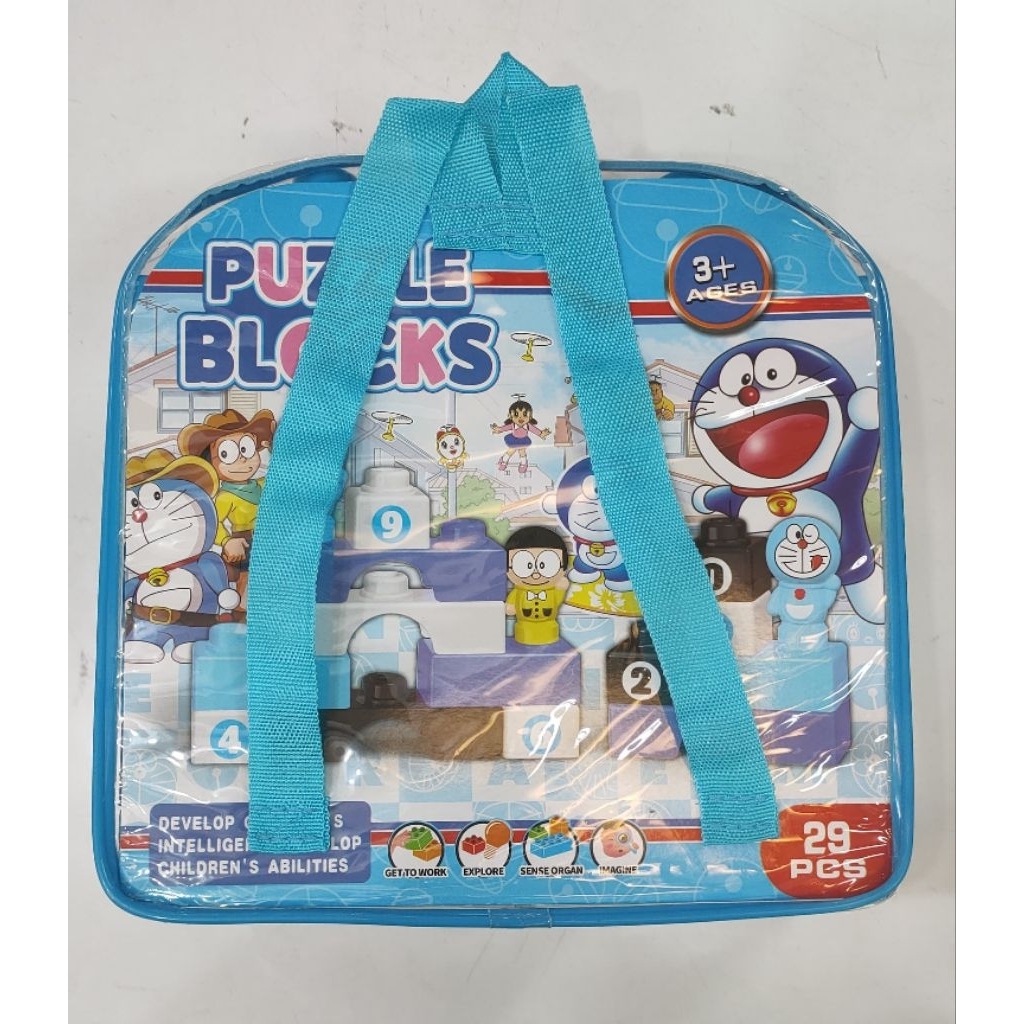 KIDZOONA TOYS - MAINAN ANAK BALOK SUSUN UKURAN JUMBO / BALOK SUSUN DORAEMON