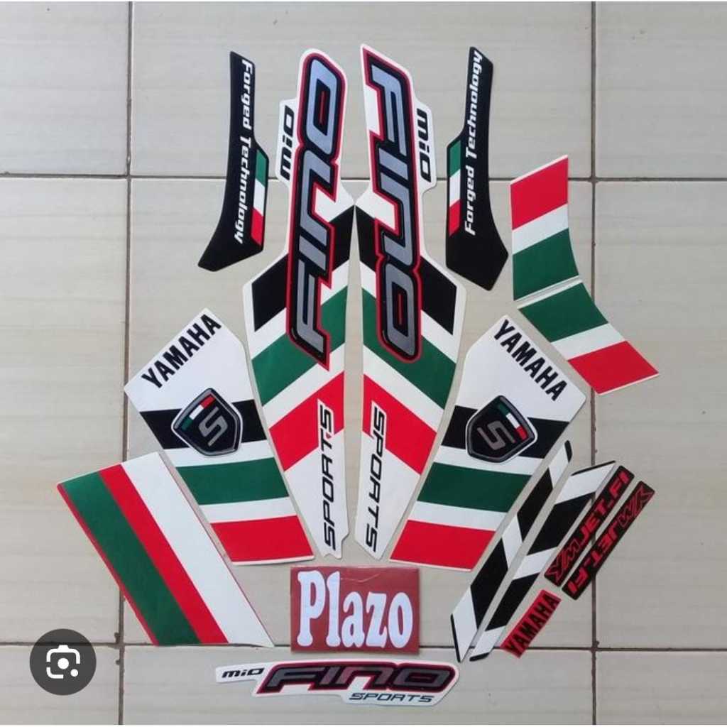 Striping Stiker Honda Fino 2014 Hijau Merah Stiker Lis Standar Motor Honda Fino 2014 Terbaik