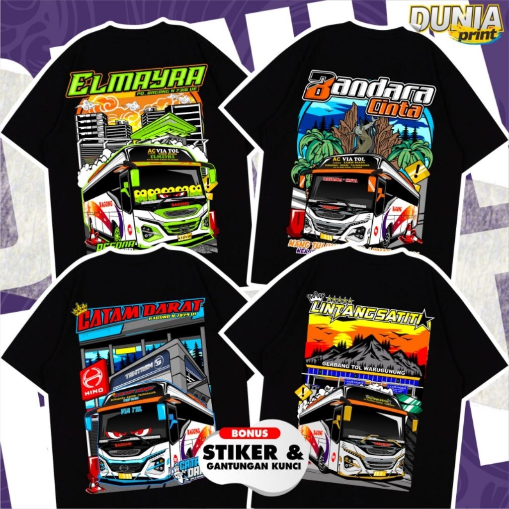 (free sticker + ganci)KAOS BUSMANIA BAGONG POLYCOTTON