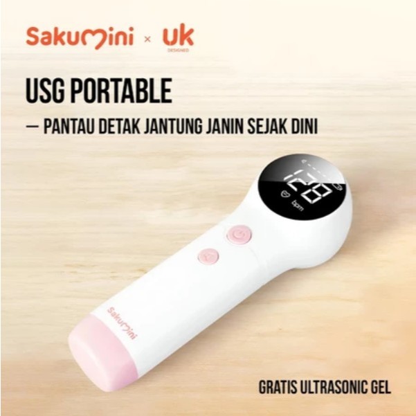 Sakumini Fetal Doppler Heart Rate Monitor - Alat Deteksi Jantung Janin USG Portable