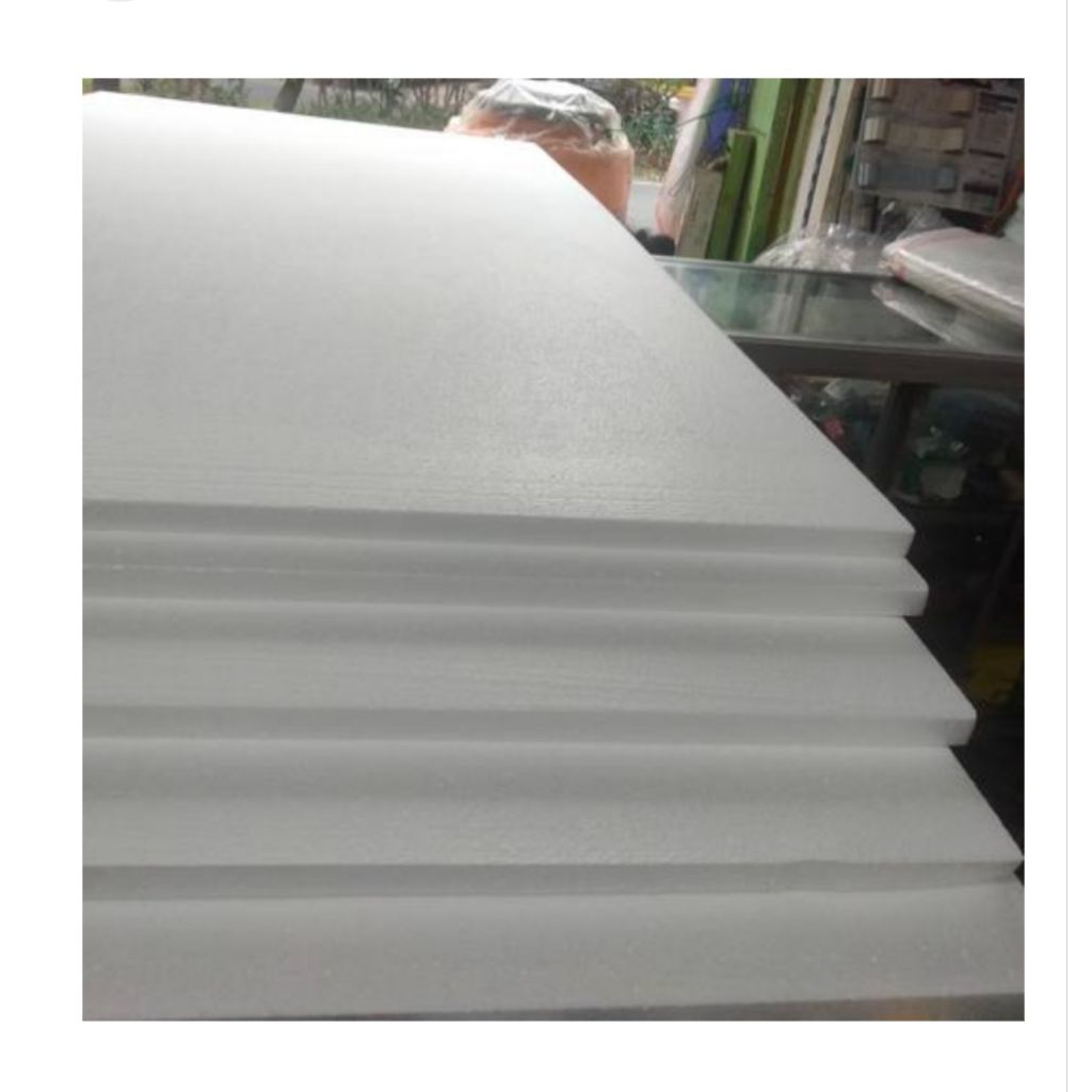 

D (D13) PAPAN STEROFORM GABUS LEMBARAN TEBAL 4 CM UKURAN 100 X 50 CM KUALITAS MEDIUM