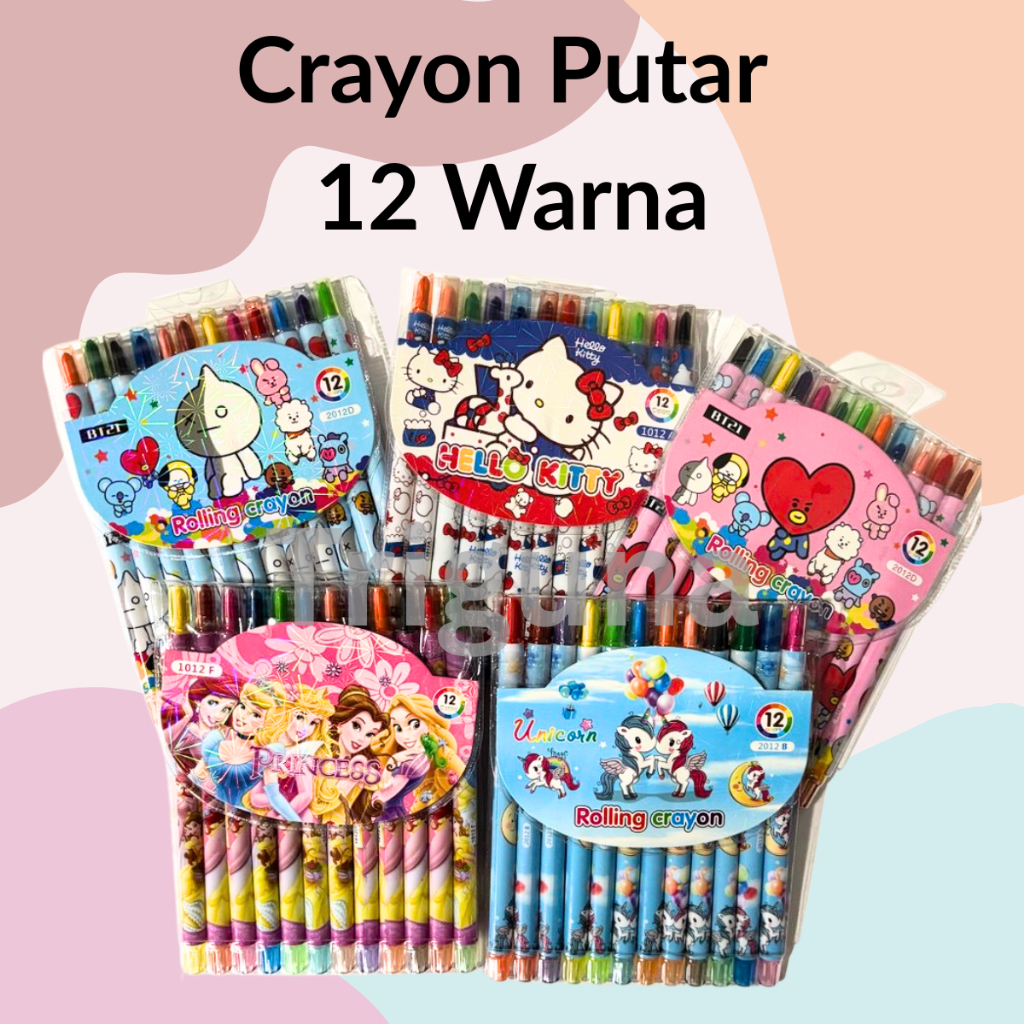 

Krayon Putar Rolling Crayon 12 Warna