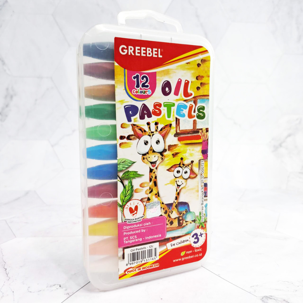 

Greebel Krayon Oil Pastels 12 Warna - Non Toxic dan Tahan Air