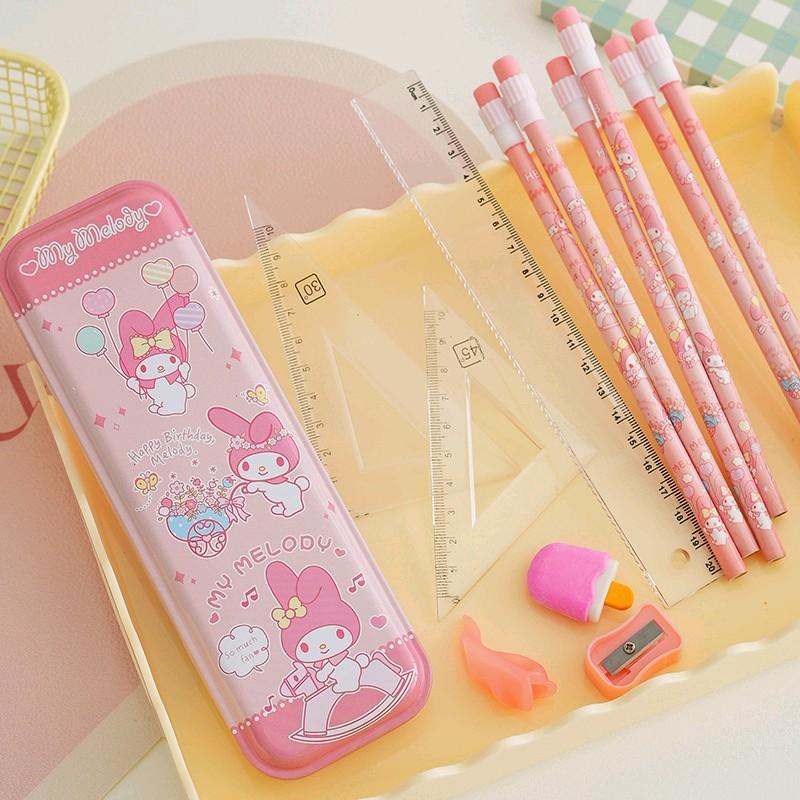 

Set Alat Tulis 12in1 Paket Pensil Atk Anak sekolah Stationery Gift Set Kotak Pensil Penghapus Penggaris Rautan