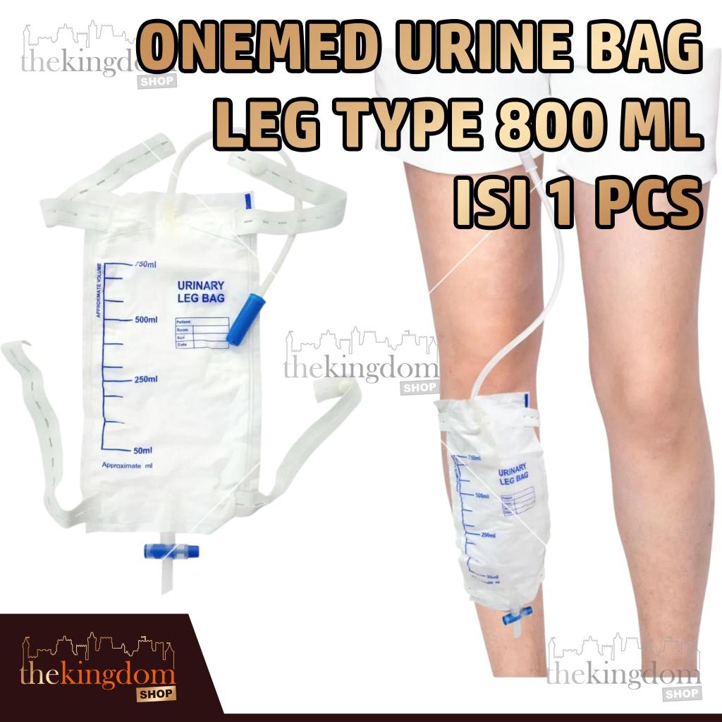 Onemed Urine Bag Leg Type 800ml 800cc Kantong Urinate Urin Pipis Kencing Anti Refluks & Tipe T Steri