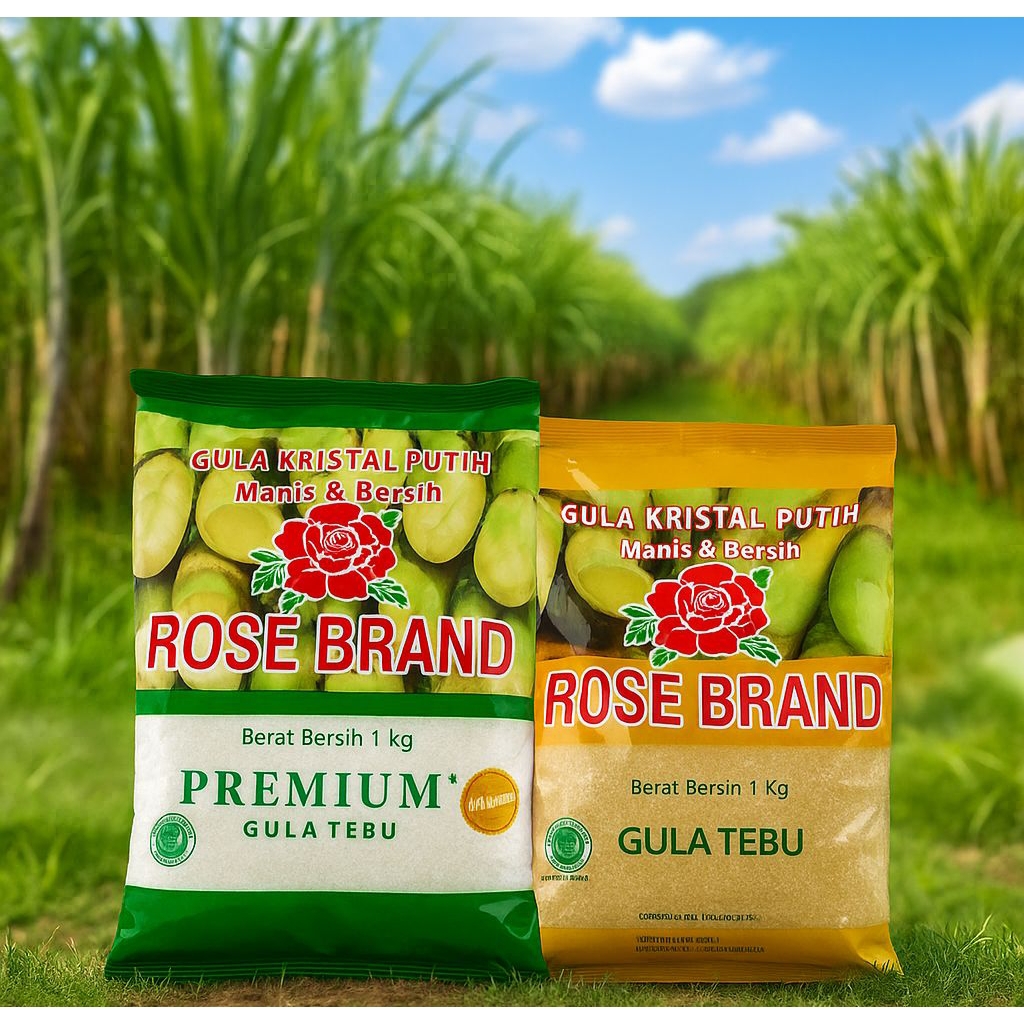 

Gula Pasir Rose Brand 1KG | Gula Kristal Putih & Gula Tebu Murni | Manis & Bersih | Sembakoo.id