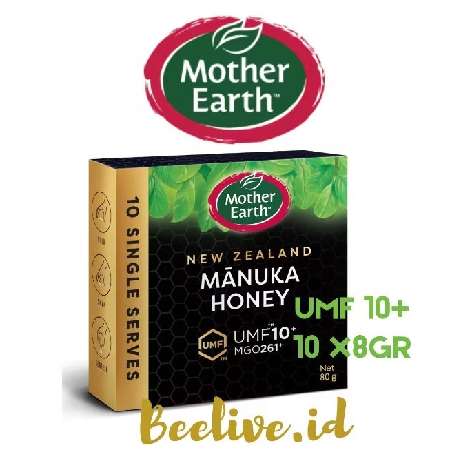 

Mother Earth Snap Pack Manuka Honey UMF 10+ Travel pack Sachet On The Go