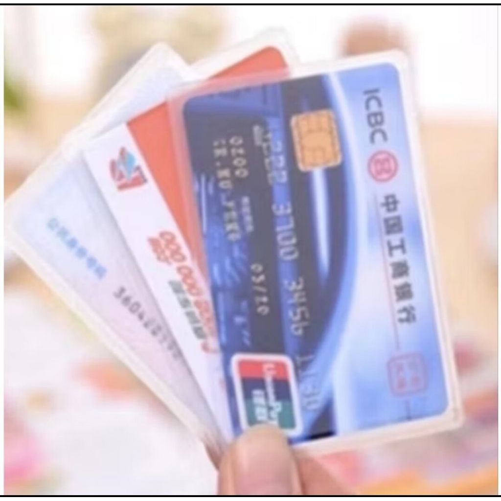 

plastik pelindung KTP ATM kartu kredit SIM cover kartu nama