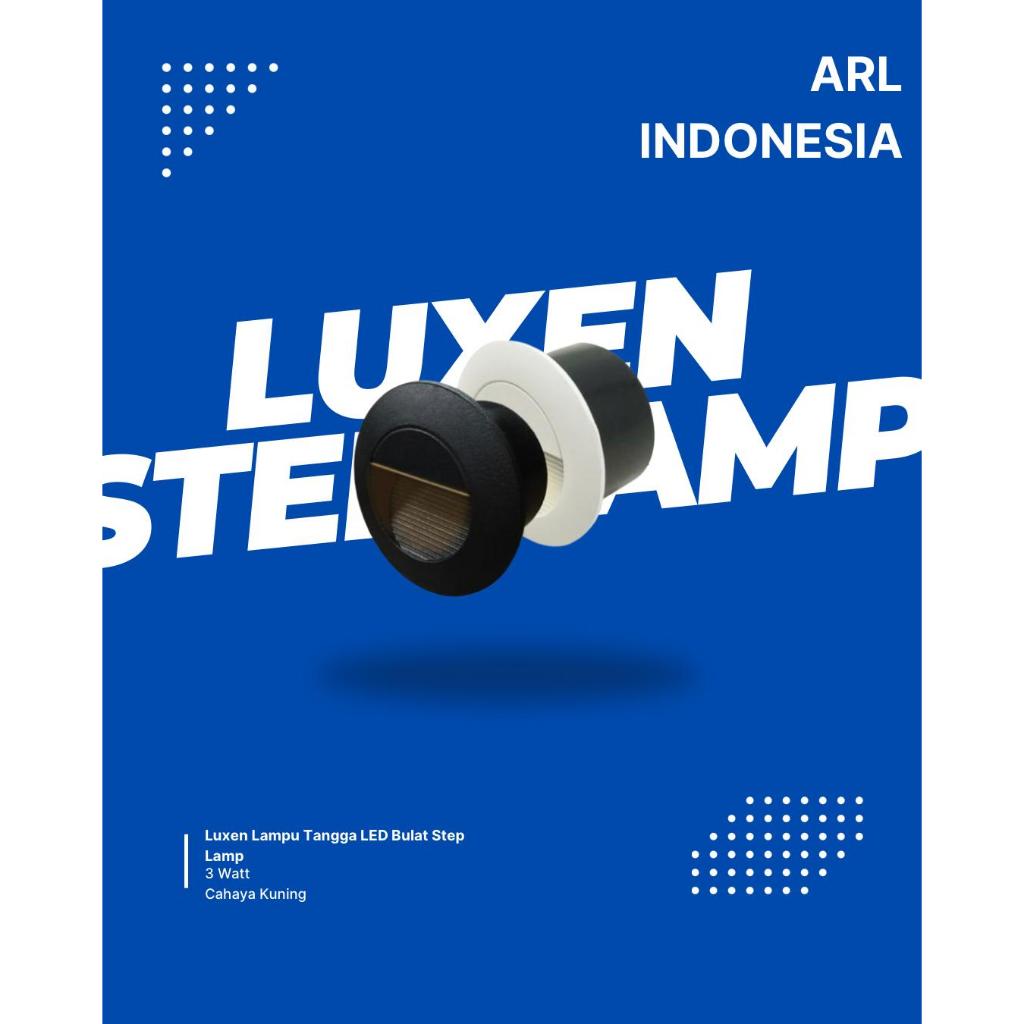 Luxen Lampu Tangga LED Bulat Step Lamp 3 Watt Cahaya Kuning