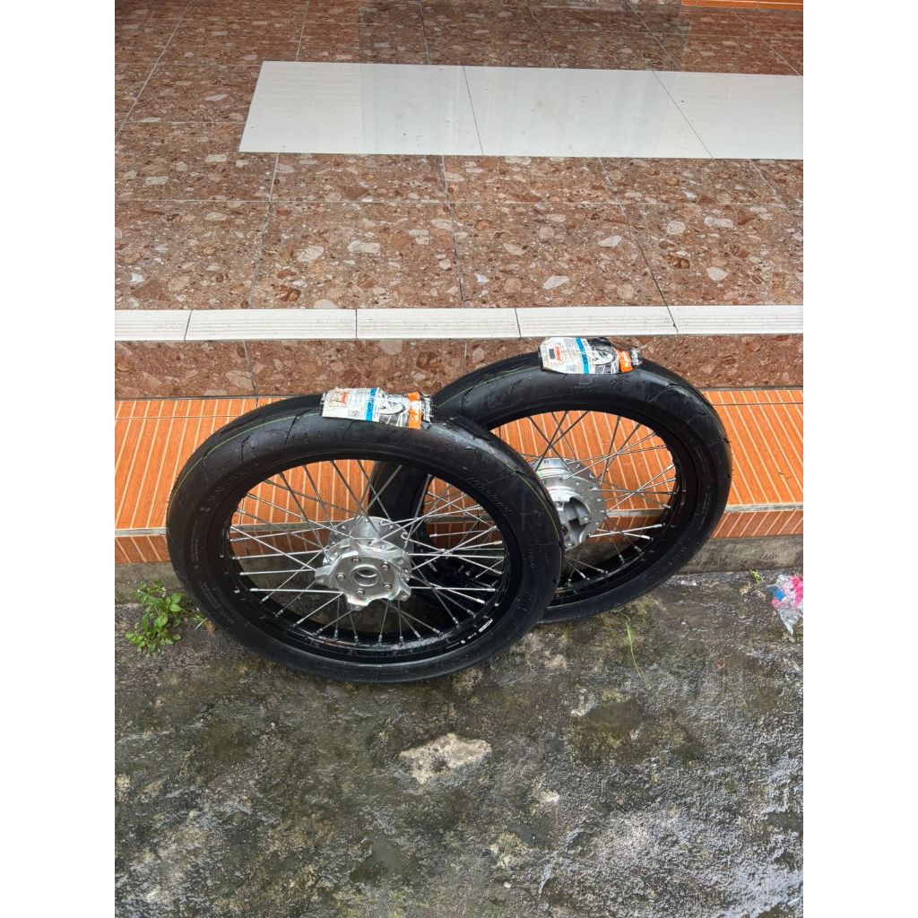 Velg MX King 150 Ban CTX Hydra 90/80 Rata Ring 17 Wheelset Semi Cacing Yamaha MX King 150
