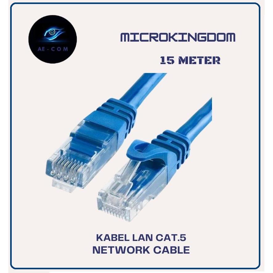 Kabel Lan 15 meter konekter Cat 5