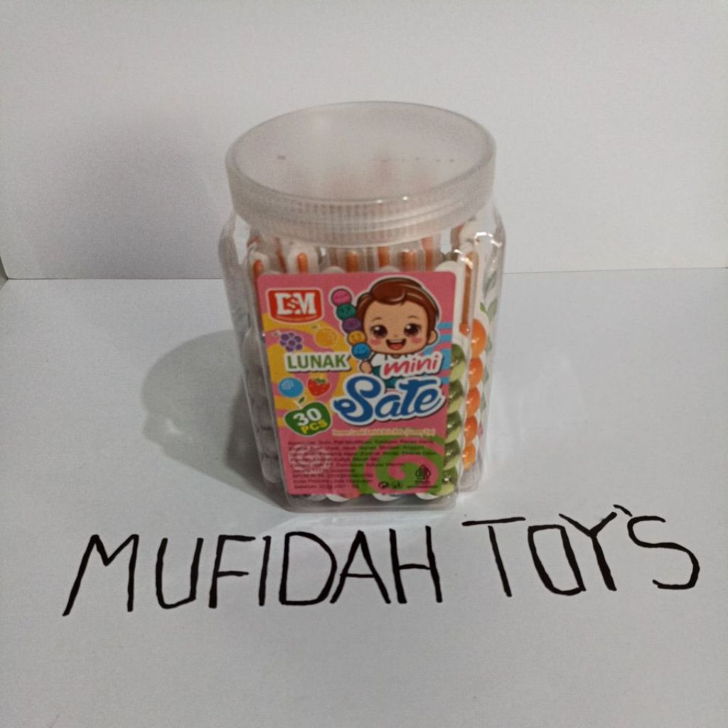

Permen Lunak Mini Sate 30 Pcs/Toples