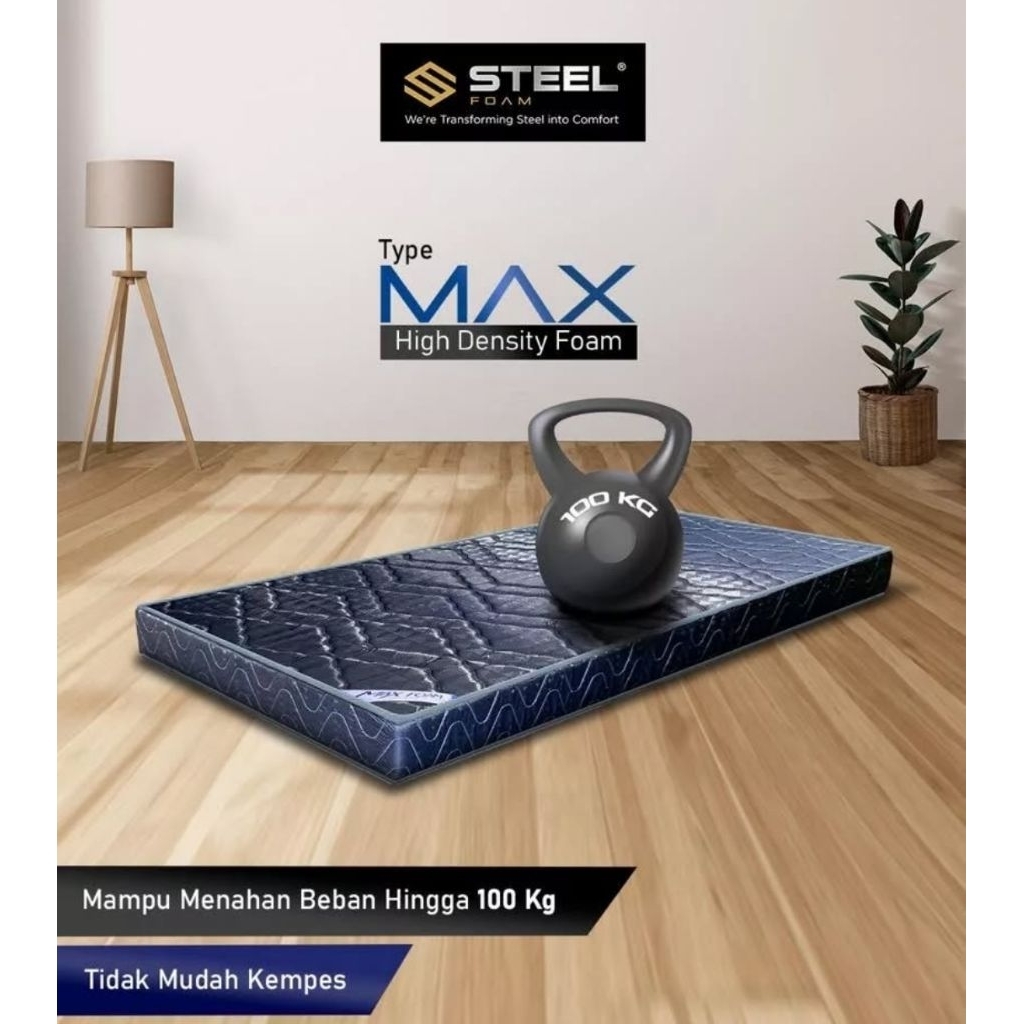 Tilam busa steel Maxfoam ukuran 3 kaki