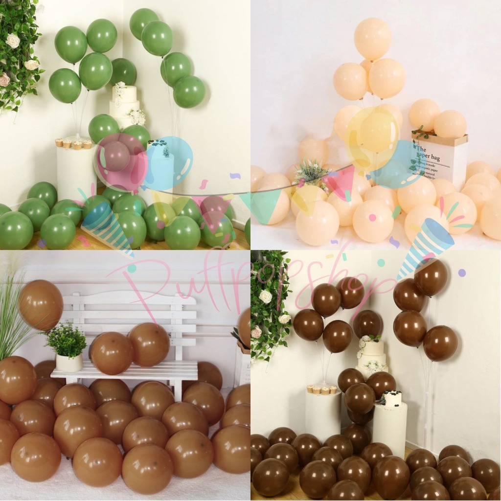 Balon Latex Retro Vintage Isi 100 pcs