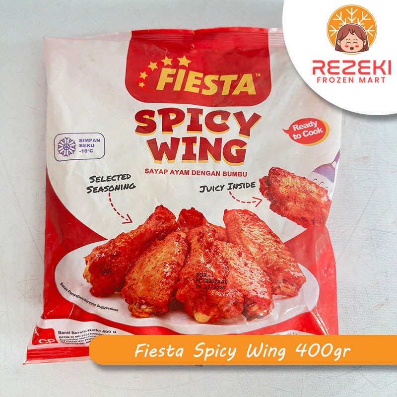 

Fiesta Spicy Wing 400 Gr | Sayap Ayam Dengan Bumbu | Frozen Food Murah