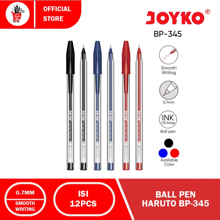 

Balpen | Ballpoint | Pulpen Joyko BP-345 Haruto (12pcs)