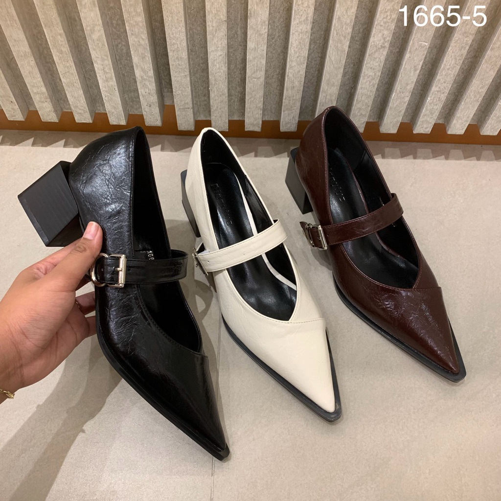 1665-5 Sandal Guangzhou Tumit Tahu 3cm Wanita Import