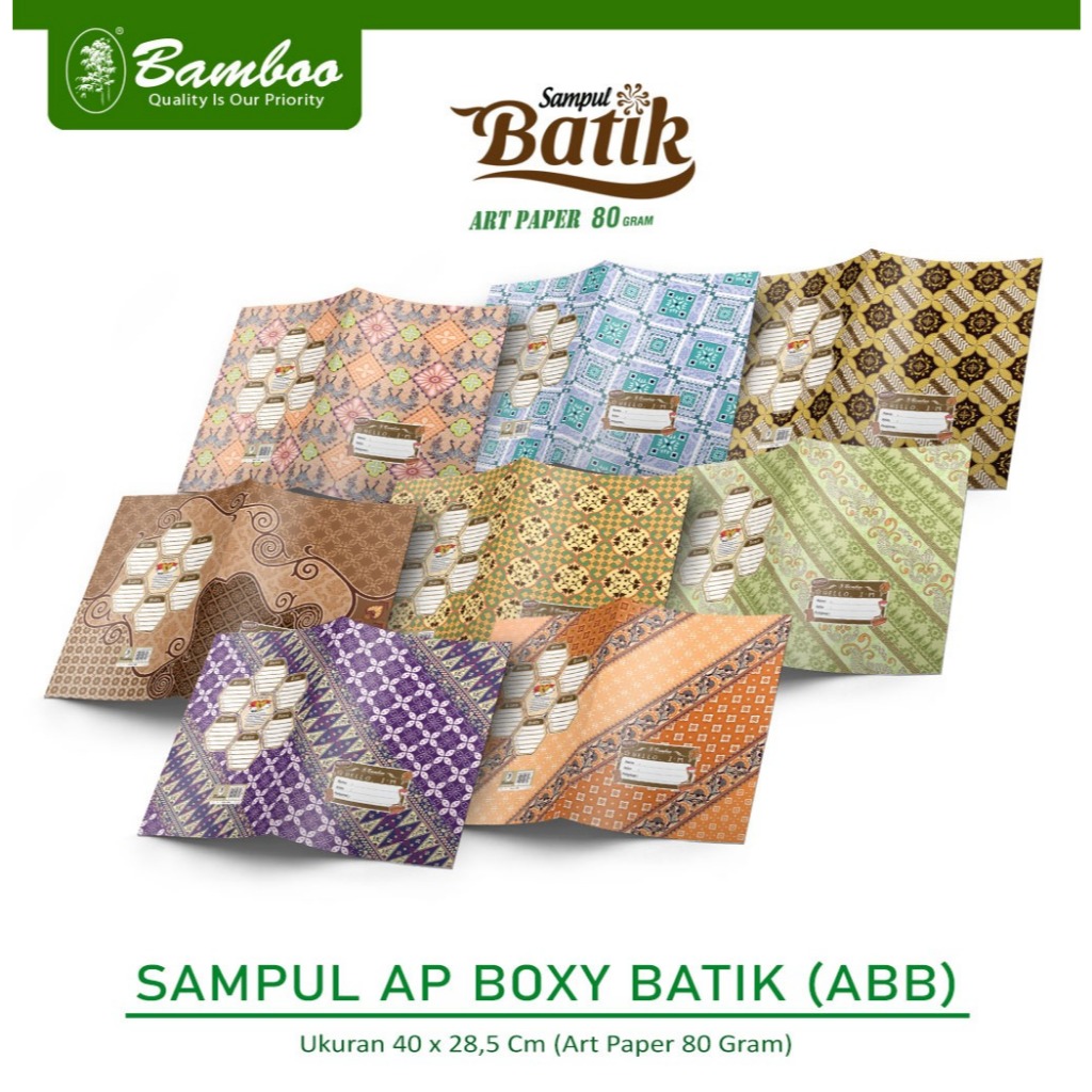 

Bamboo Sampul Art Paper Boxy Batik 2025 ( 20 Lembar )