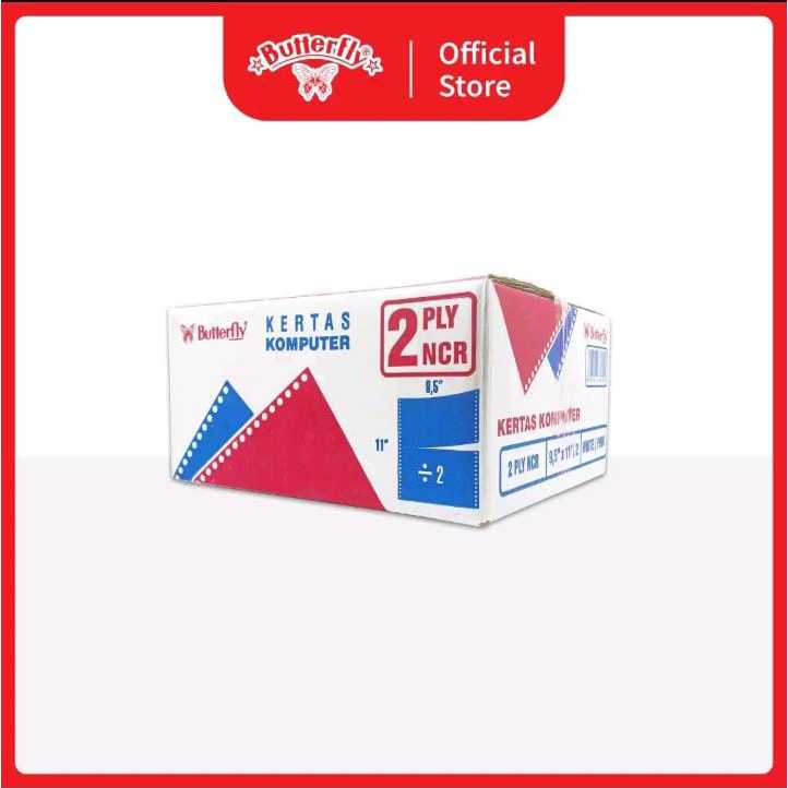 

BUTTERFLY KERTAS CONTINUOUS FORM NCR 2 PLY 9,5 X 11,2 /KERTAS KOMPUTER
