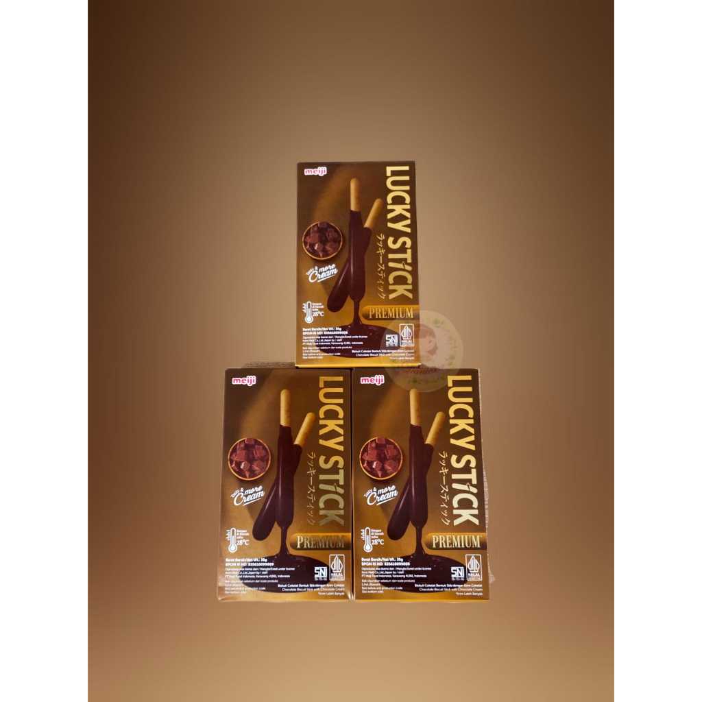 

.Meiji Lucky Stick Choco Premium 35 gr pocky biskuit stik salut dark chocolate ( scp )