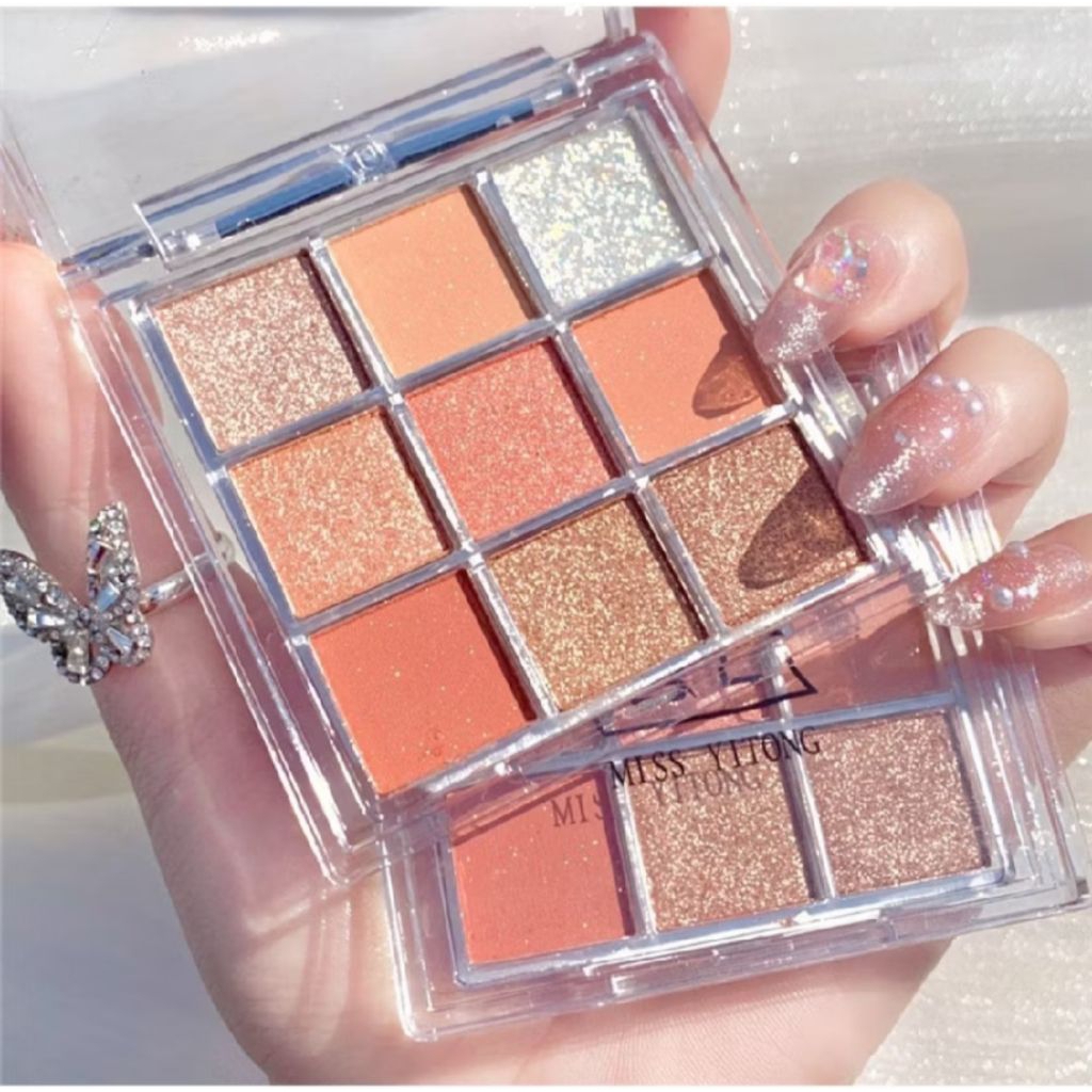 [ MGL ] AMY'S DIARY TRANSPARENT 9 COLOR EYESHADOW PALETTE WATERPROOF