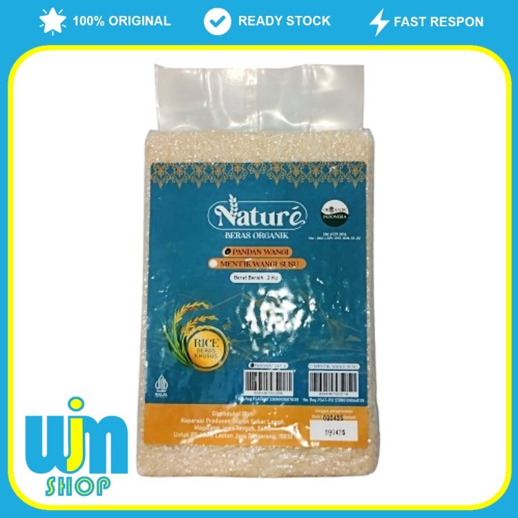 

Nature Beras Pandan Wangi Organik 2 kg – Aroma Harum & Nasi Pulen WJM Makassar