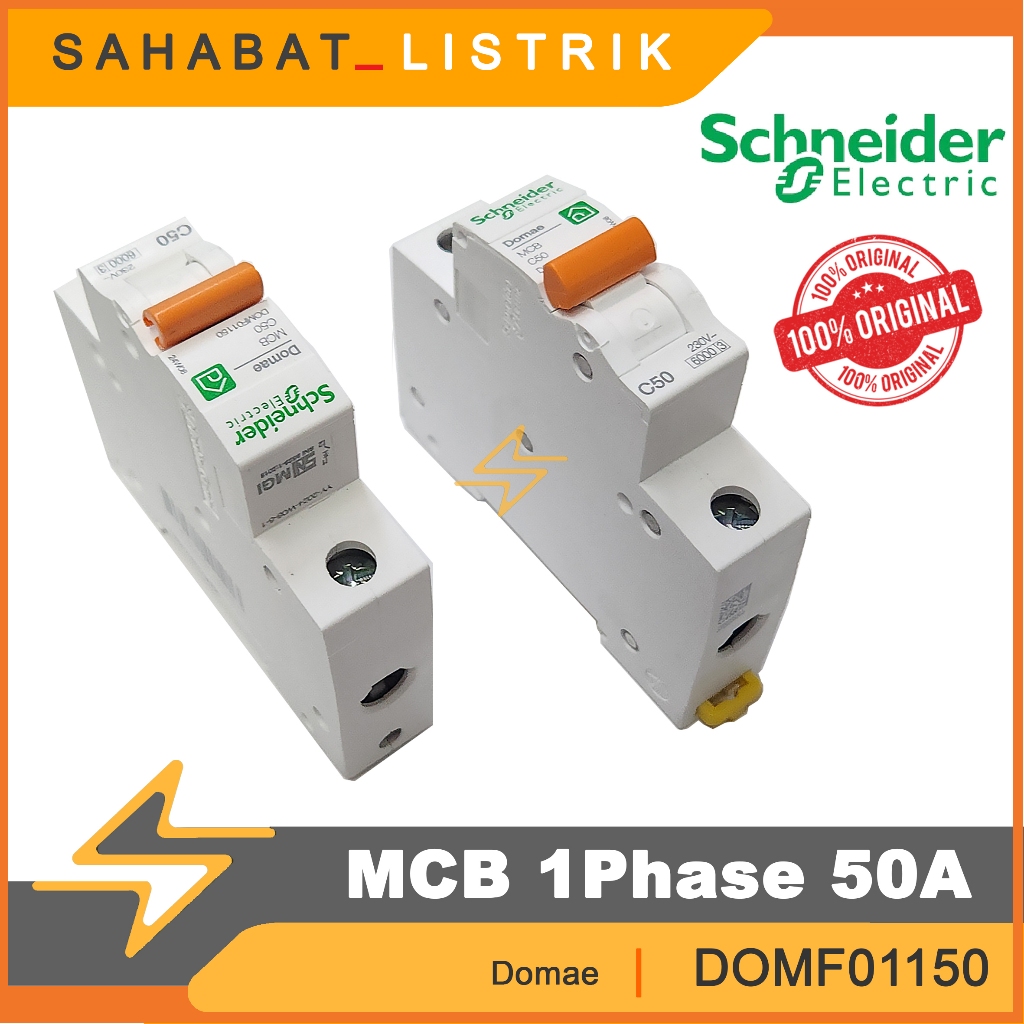 MCB SCHNEIDER 50A 1PHASE/ MCB 50 AMPER