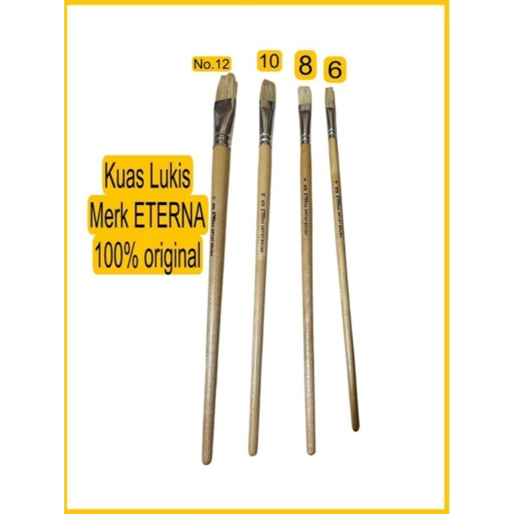 

kuas eterna ukuran no.6/no.8/no.10/no.12 | kuas lukis eterna per 1pcs