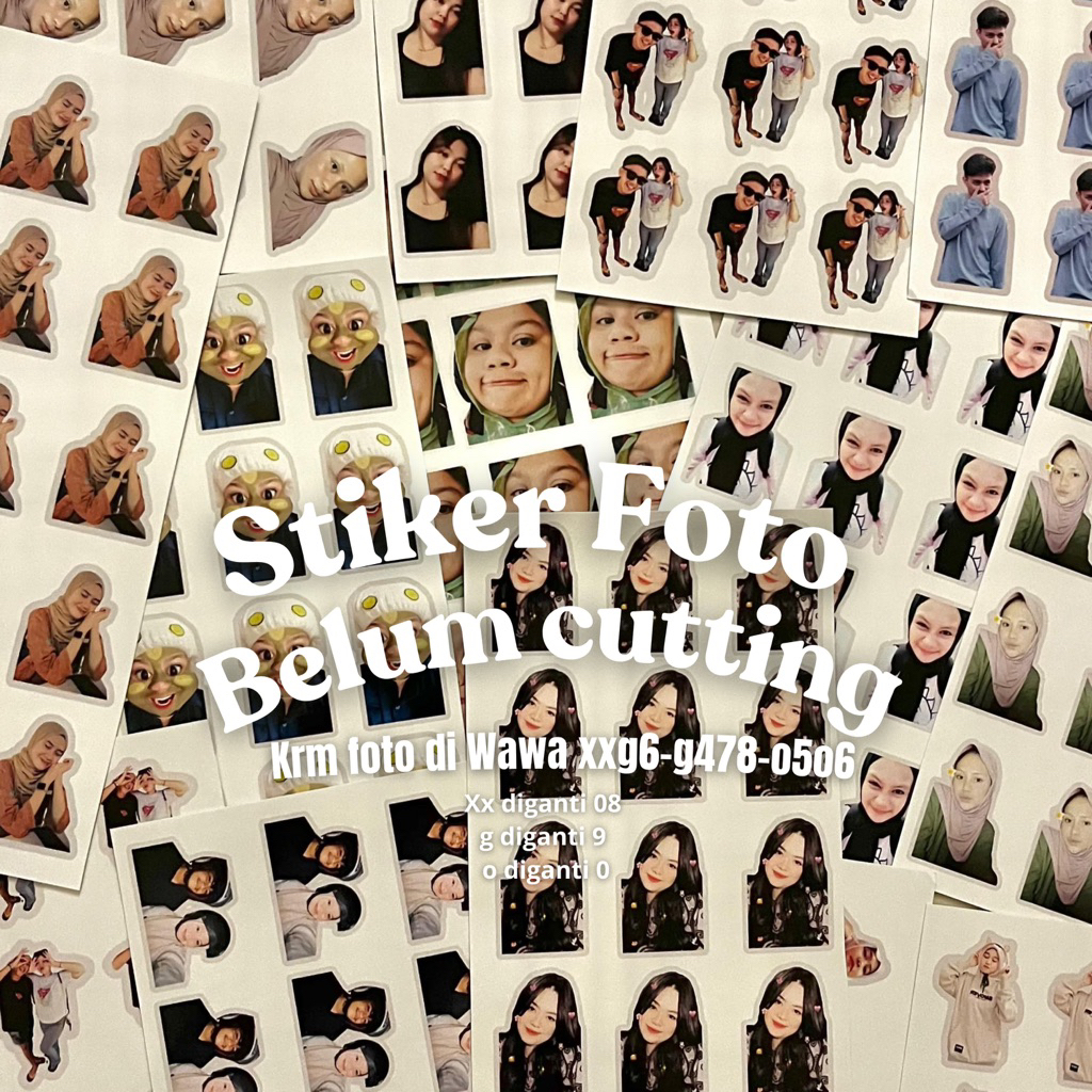 

Stiker foto 1 strip dapat 15 stiker | cetak stiker non waterproof