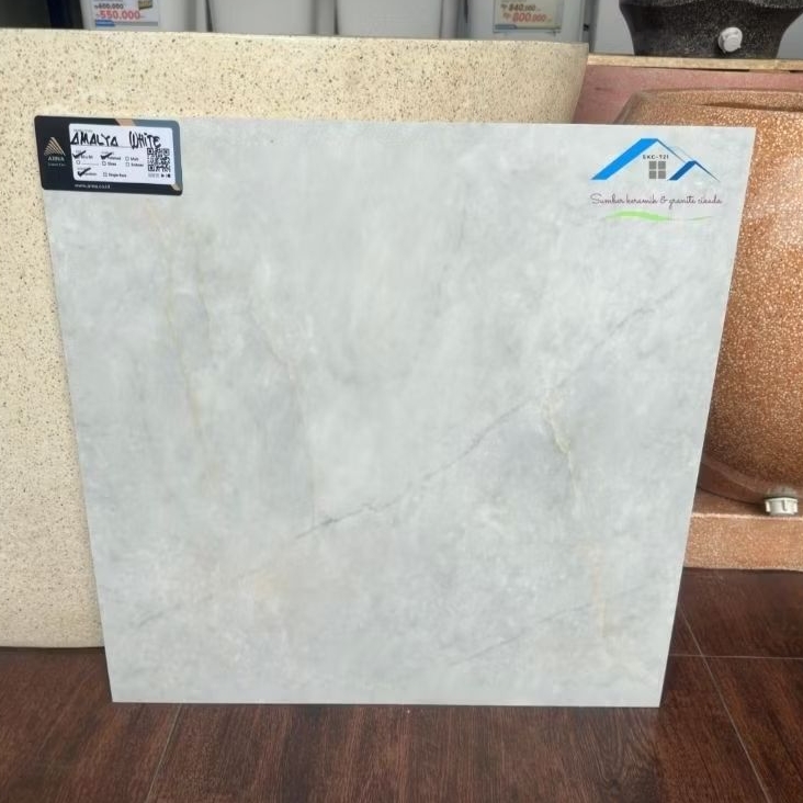 PROMO GRANIT 60X60 KW1 GLOSSY GLAZED POLISHED MOTIF MARMER | ARNA AMALYA WHITE