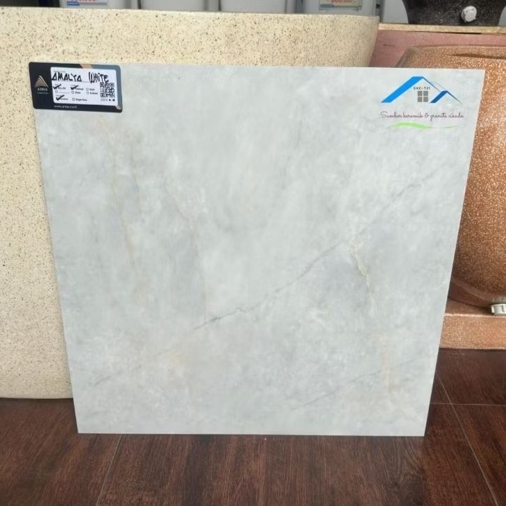 PROMO GRANIT 60X60MOTIF MARMER GLOSSY GLAZED POLISHED | ARNA AMALYA WHITE LOCAL