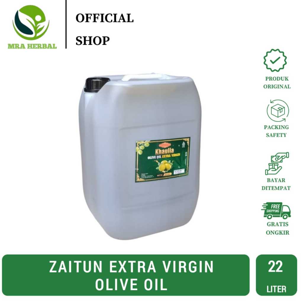 

Zaitun Extra Virgin 22 Liter | Minyak Zaitun Extra Virgin Olive Oil | Minyak Zaitun EVOO