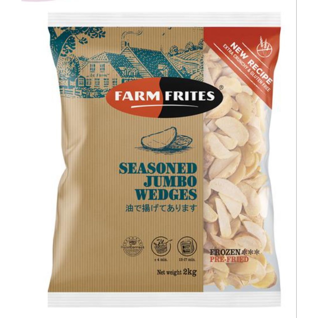 

SEASONED JUMBO WEDGES FARM FRITES