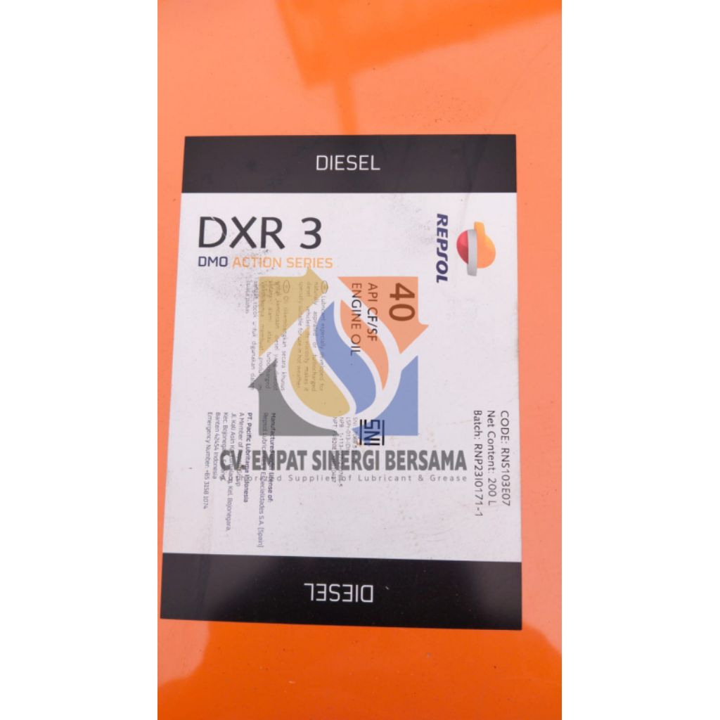 Repsol DXR 3 sae 40 API CF/SF Engine Diesel Oil