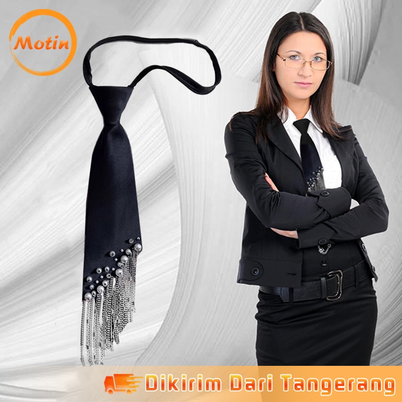 Dasi Korea Mutiara Dasi Rumbai Mutiara Fashion Dasi Dekoratif Hitam Dasi Seifuku