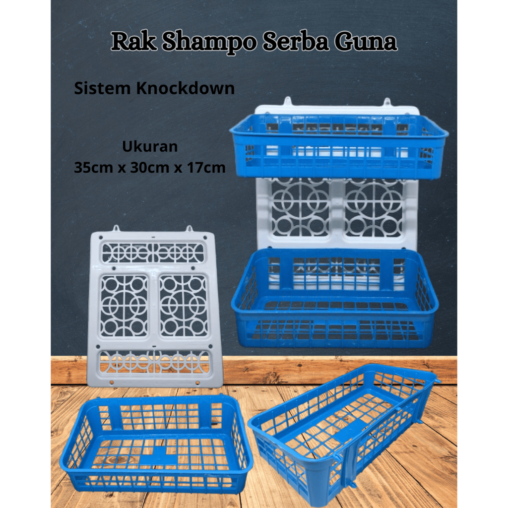 Rak Shampo Multifungsi || Rak Makeup & Skincare Serbaguna || Rak Gantung Plastik Serbaguna