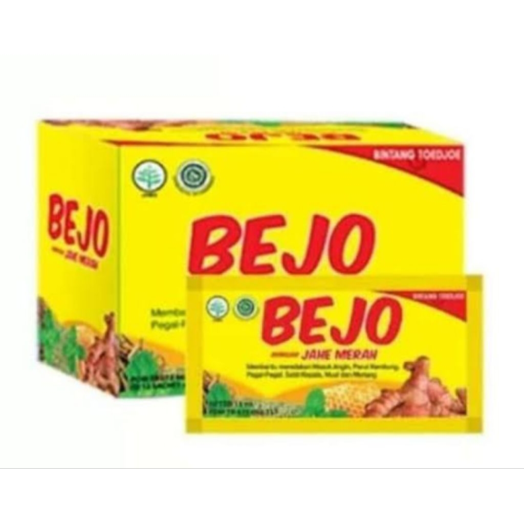 

Bejo untuk masuk angin dan kembung / bintang tujuh jahe merah isi 6 sachet