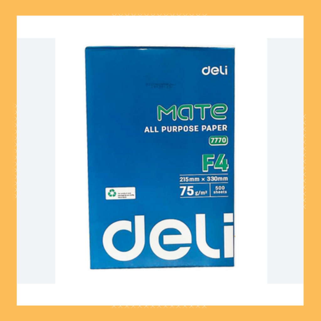 

DELI Kertas print HVS putih ukuran A4 dan F4 75gr