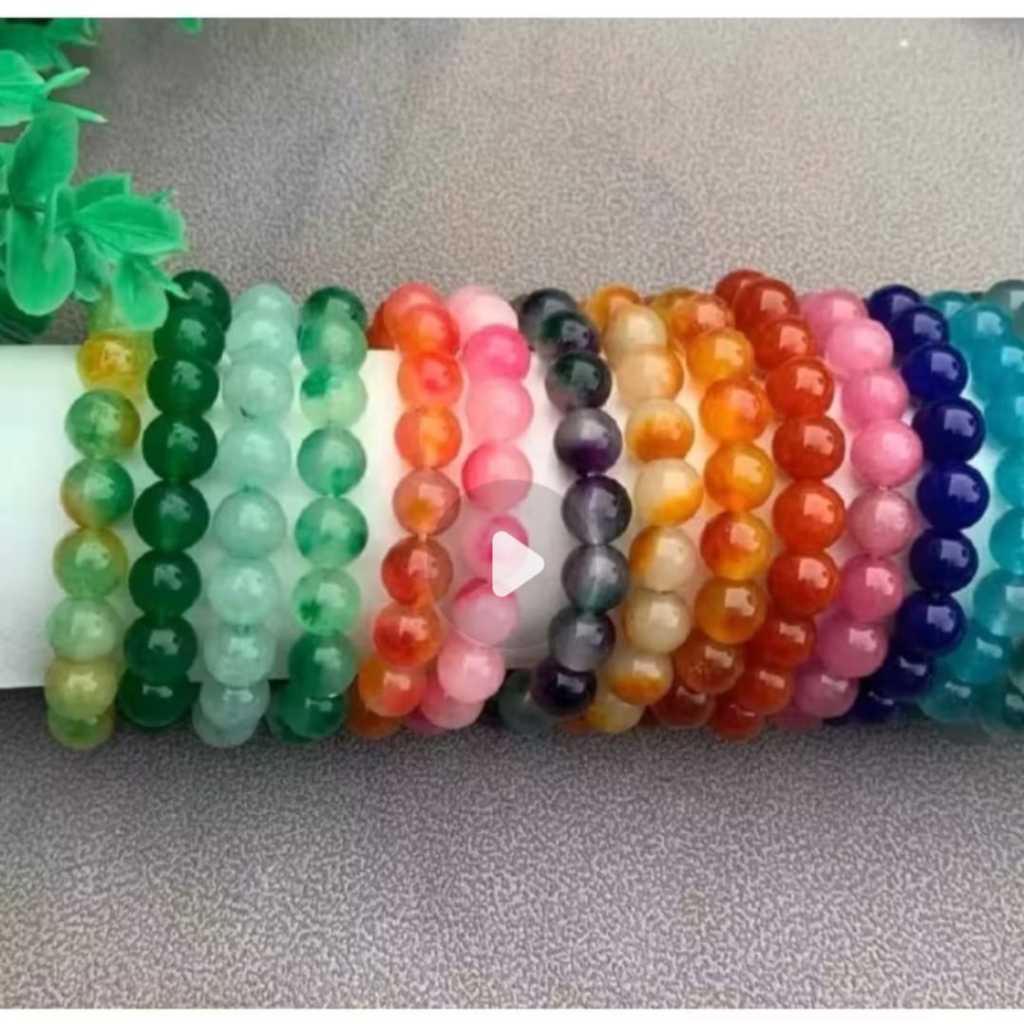 Gelang Giok Untuk Kesehatan Import Natural Asli Batu Alam Pria/Wanita / Gelang Giok Asli