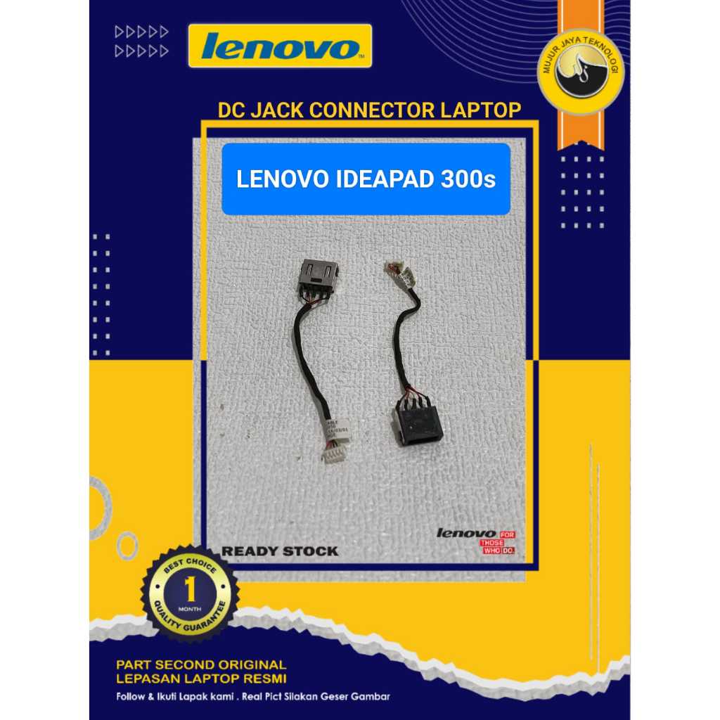 DC Power Jack Connector Konektor  Laptop Lenovo Ideapad  IP 300s 11IBR 10 CM Original Second