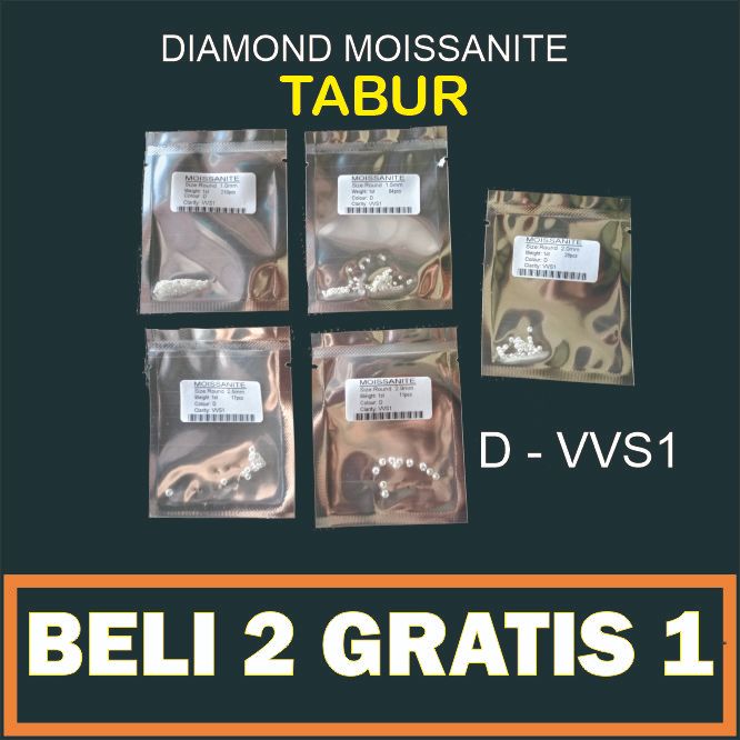BERLIAN TABUR MOISSANITE – WHITE –  D - VVS1