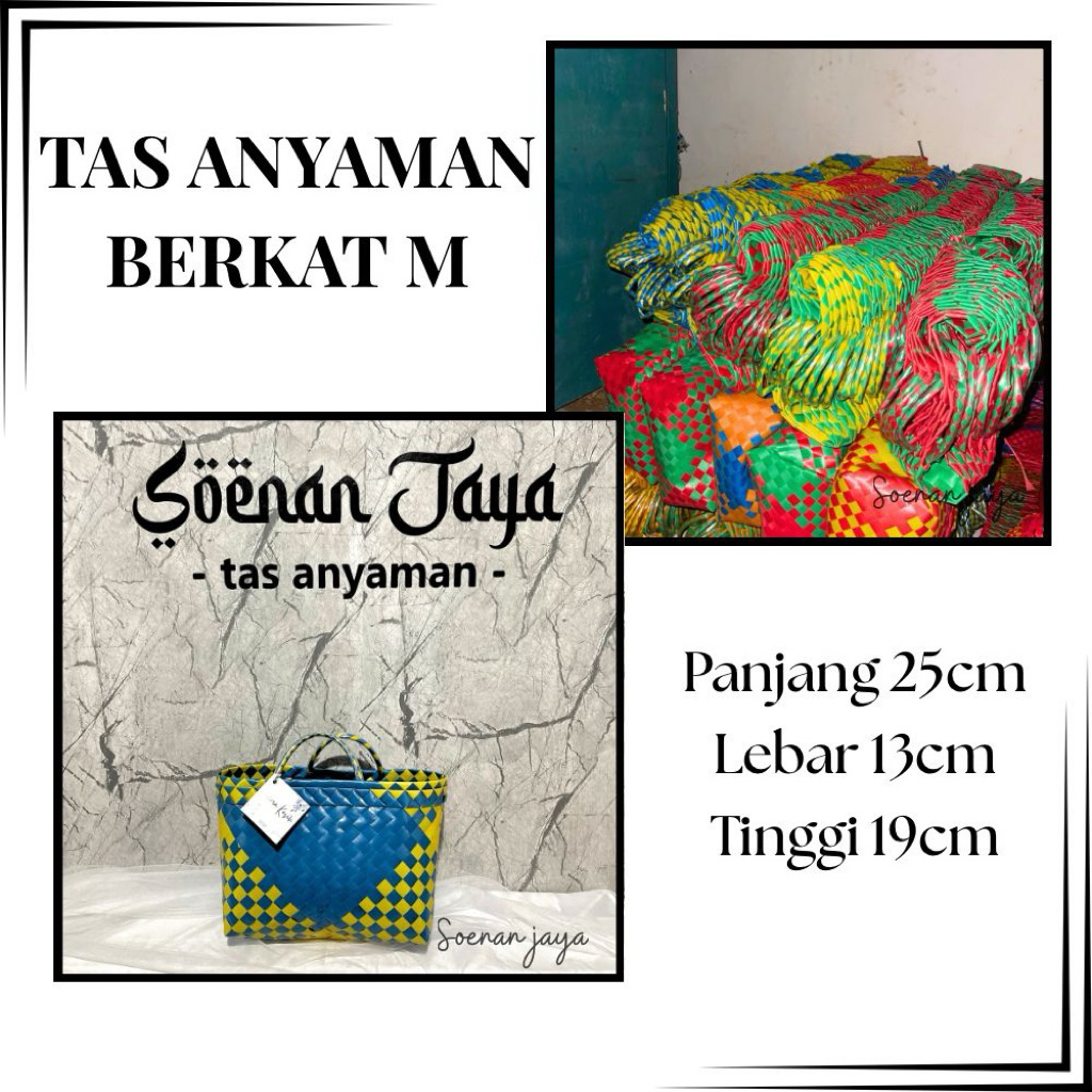 Tas BERKAT M Sedang / Berkat tanggung tas anyaman hajatan murah