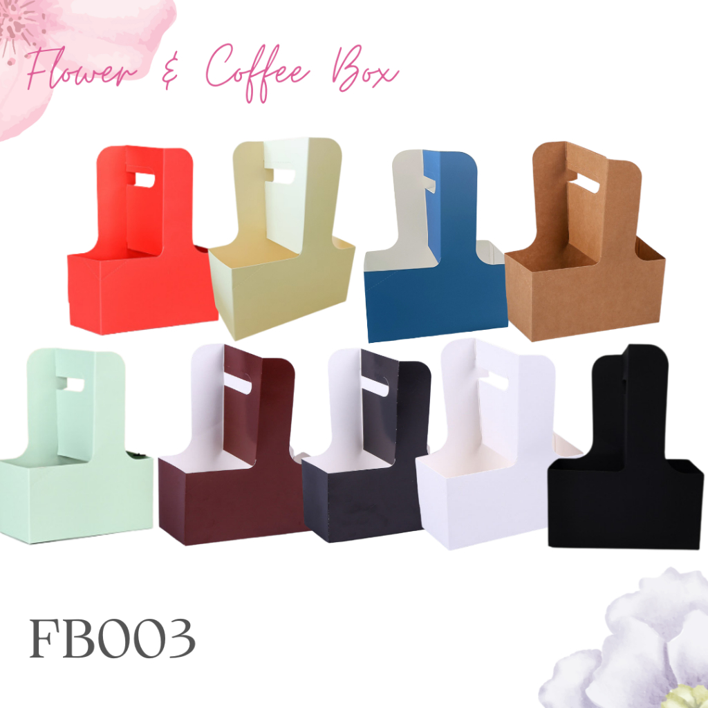

Flower and Coffee Box / Kotak Buket bunga + tempat coffee cup