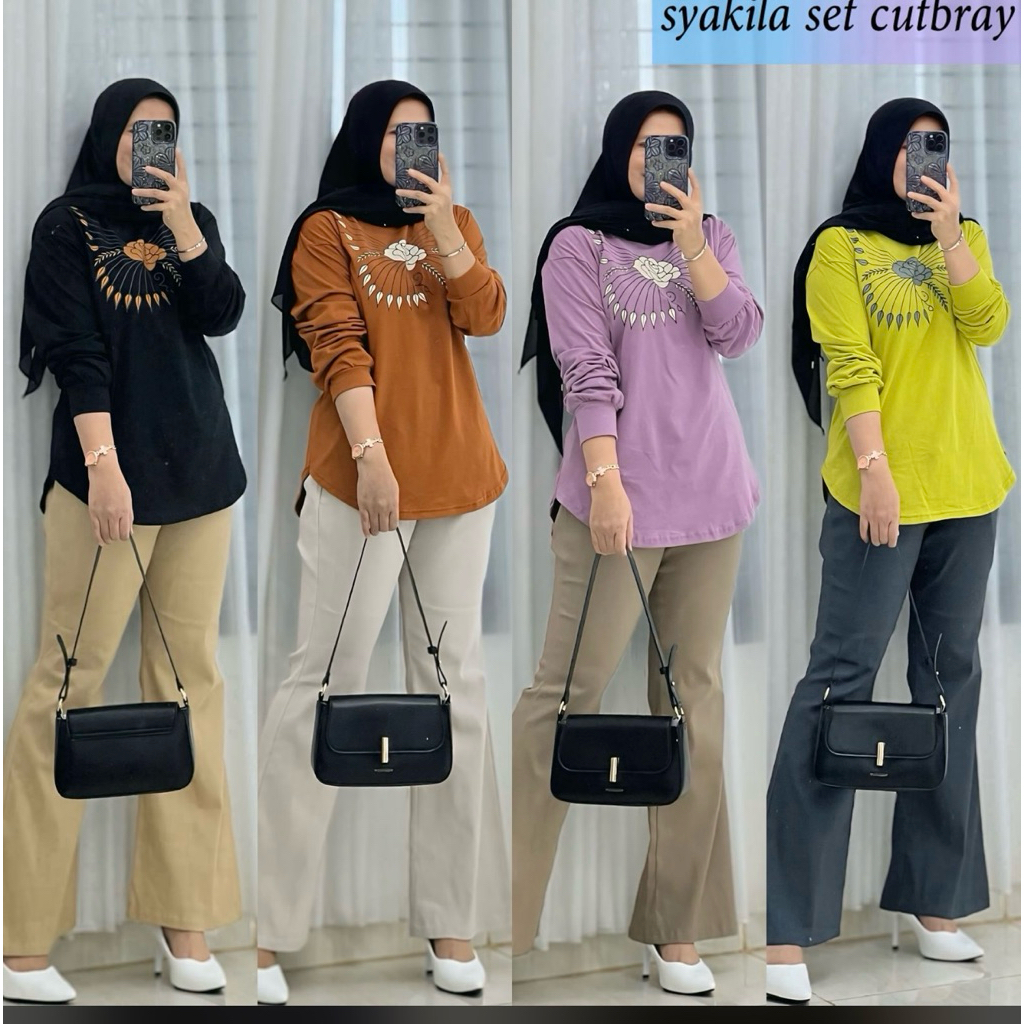 set celana wanita set wanita set cutbray wanita setelan celana cutbray wanita