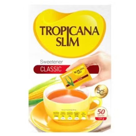 

Tropicana Slim Pemanis Rendah Kalori Classic 50 x 2,5 g