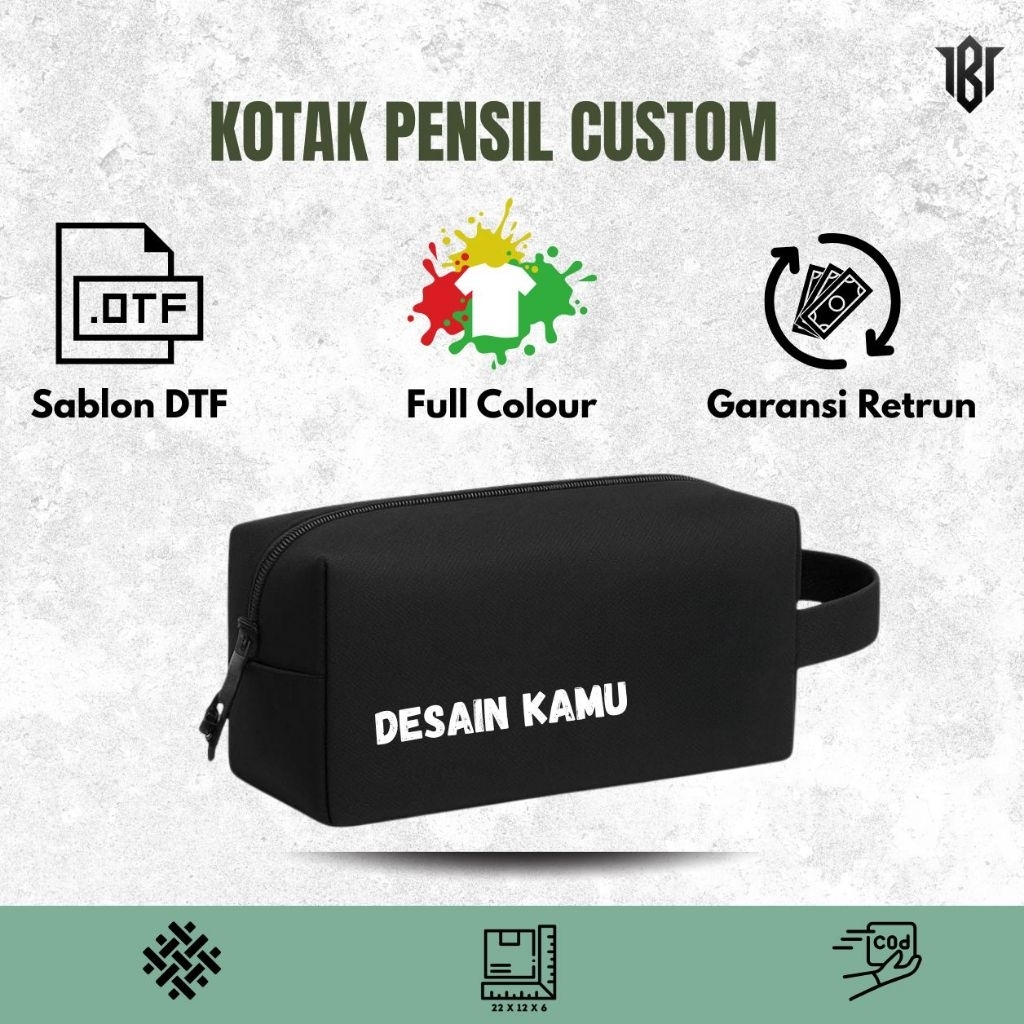 

kotak pensil custom | case kosmetik | Pouch multifungsi (minimal 10 pcs)