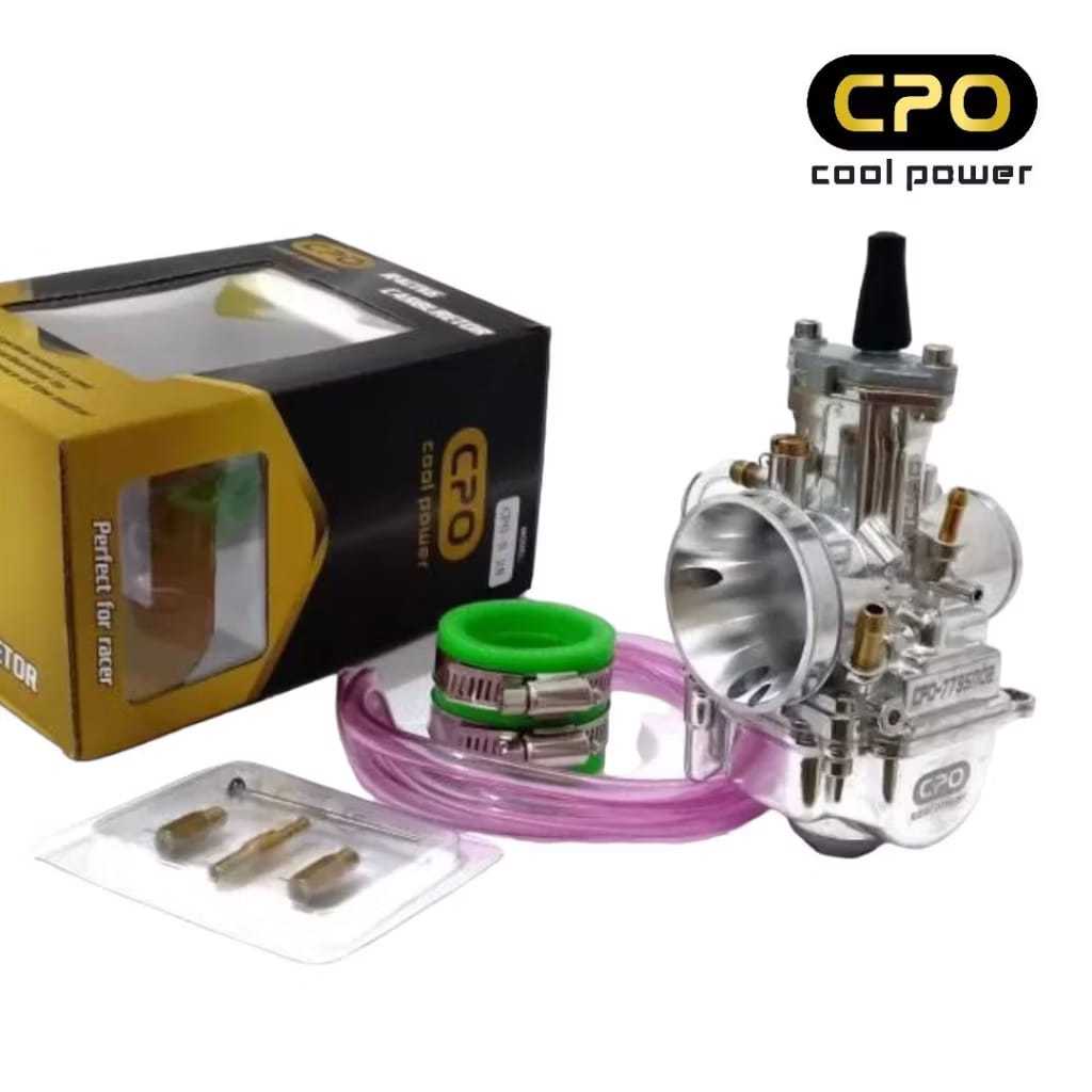 CPO Cool Power Original Karburator Pwk S Racing Pwk 28 30 32 34 Crome Skep Kuningan